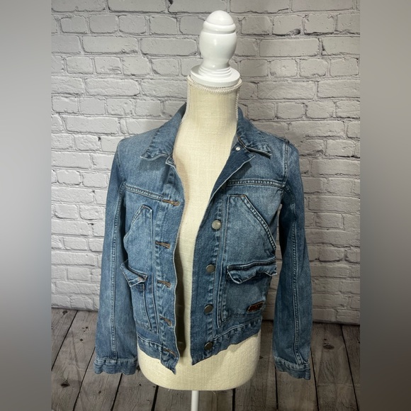Roxy denim trucker jean jacket size xs - Picture 4 of 12